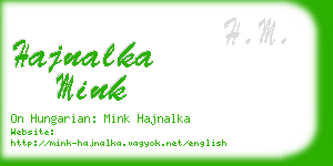 hajnalka mink business card